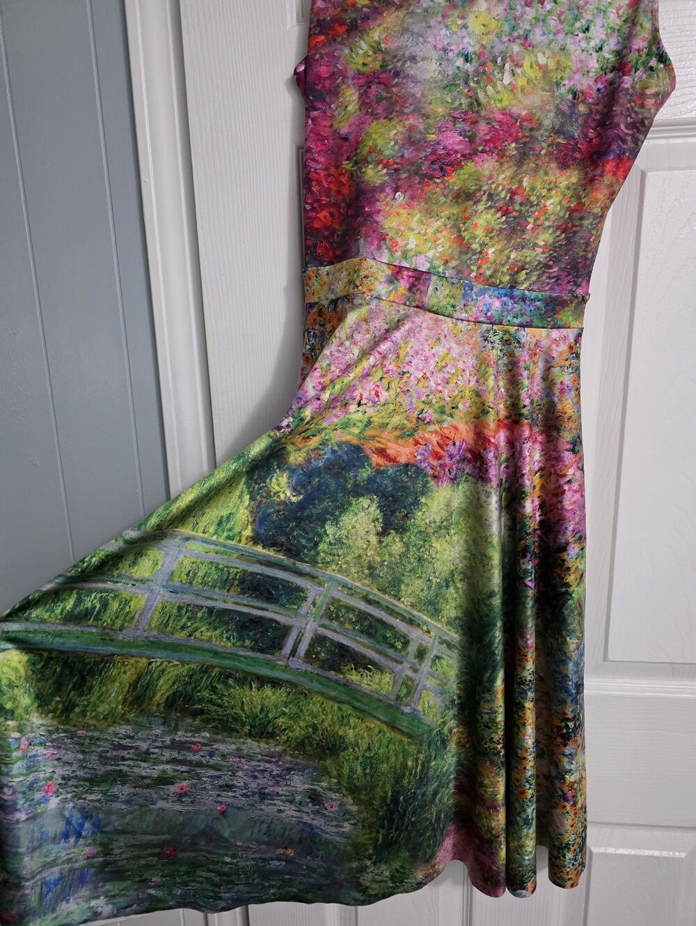 BlackMilk Montage Monet Rio Midi Dress Altered Artsy Cottagecore Y2k - Picture 7 of 11